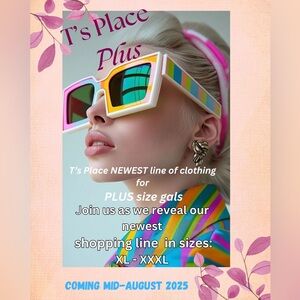 Plus size line coming soon!!! Like the flyer to be notified of date.